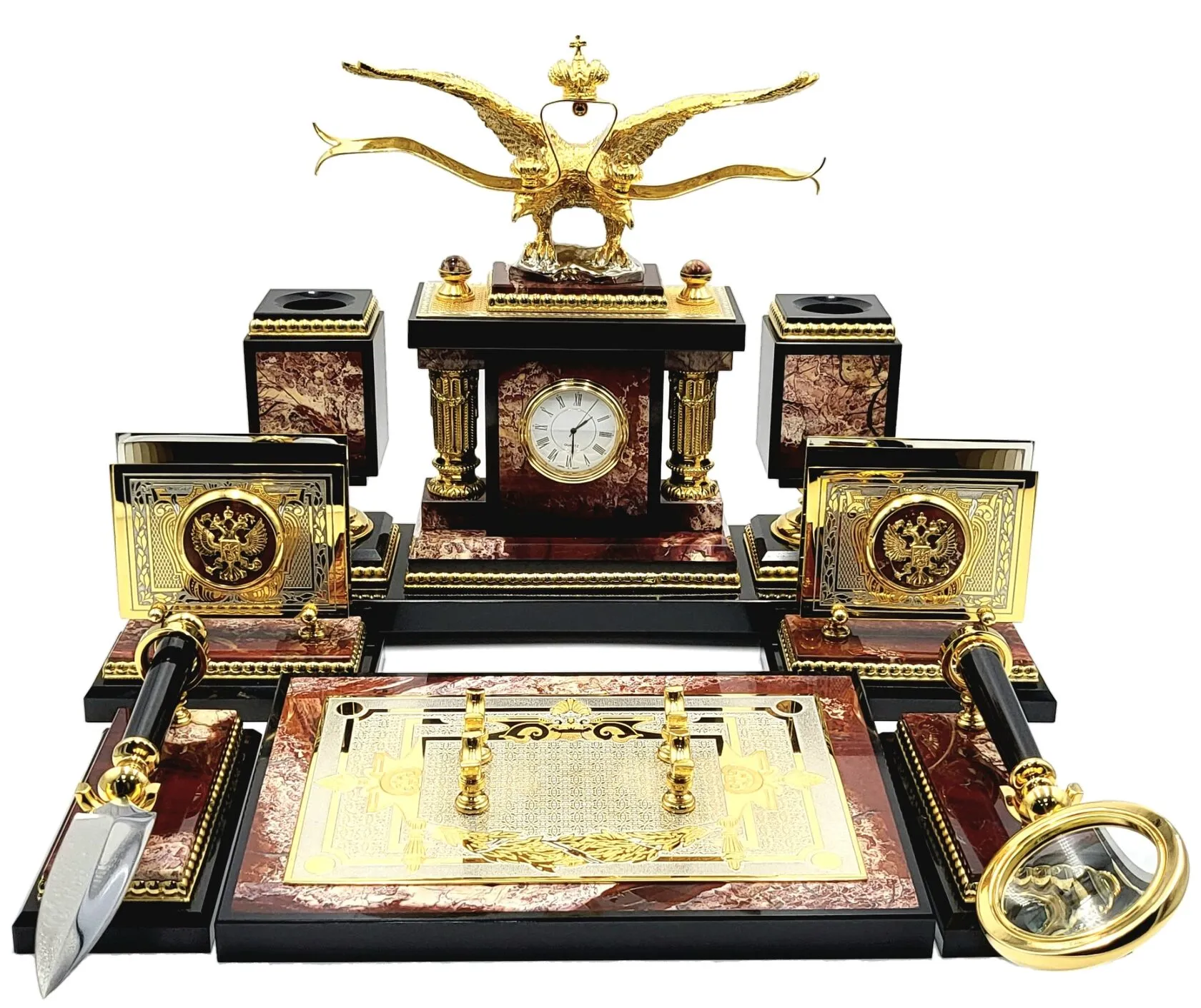 Письменный набор для кабинета (яшма)